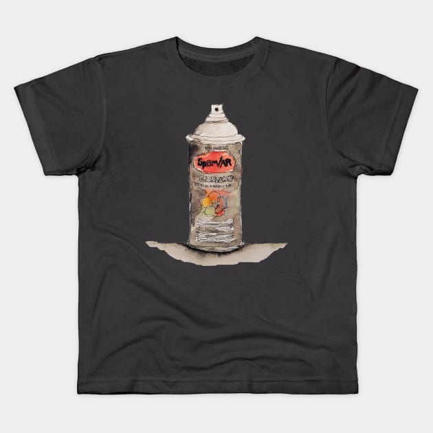 Funny spray can Kids T-Shirt by Gerrit Koenig